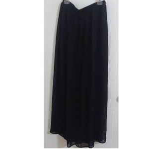 Forever 21 Black Chiffon Maxi Skirt Sz. XL
